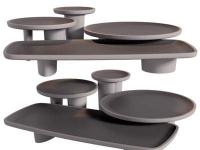 现代拼接长方形茶几边几