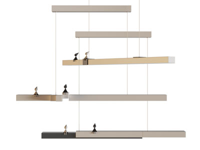 现代一字型组合吊灯