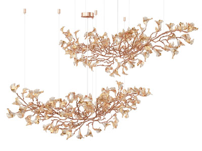 新中式玉兰花枝吊灯