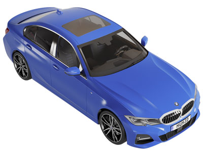 现代蓝色汽车 轿车