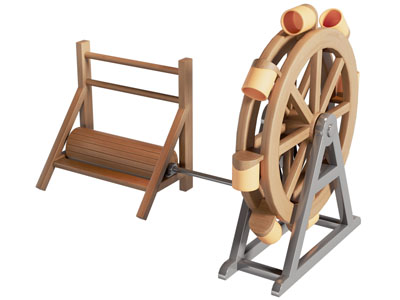 新中式水轮 水车