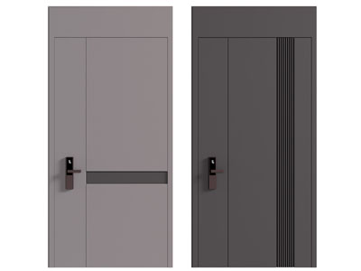 现代密码锁的大门 平开门 防盗门 入户门