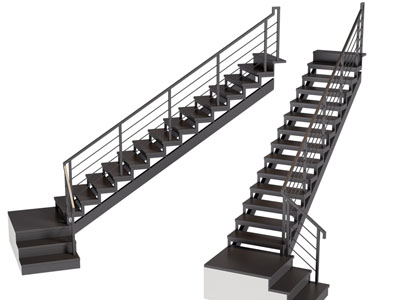 现代金属镂空台阶 楼梯3d模型 现代金属镂空台阶 楼梯