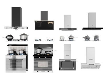 现代抽油烟机 集成灶 燃气灶 厨房电器