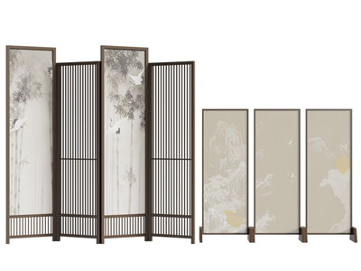 新中式屏风 隔断