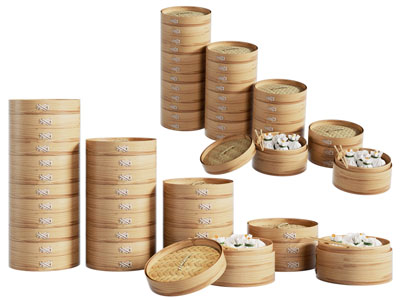 新中式竹编蒸笼 包子笼 笼屉