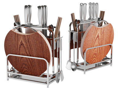 现代厨具收纳架 砧板 刀具 筷子 厨具组合