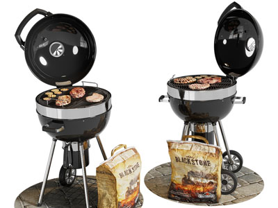 现代烧烤炉 食物 火炭