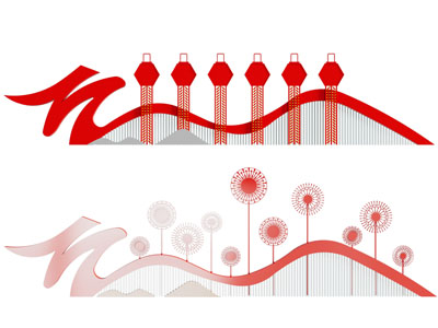 新中式景观美陈 城市雕塑小品