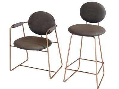 现代轻奢休闲椅子 吧椅