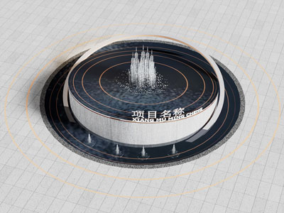 现代水池喷泉城市雕塑小品3d模型 现代水池喷泉城市雕塑小品