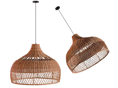 现代竹编灯罩吊灯