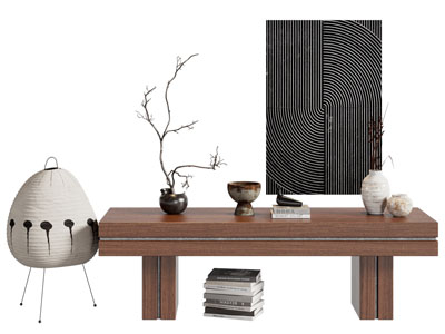 侘寂风装饰挂画 摆件组合