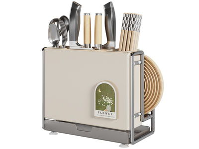 现代刀具 叉勺 砧板 厨具收纳架