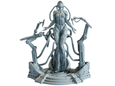 现代科技感机器人 赛博女郎