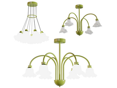 欧式花朵灯罩吊灯