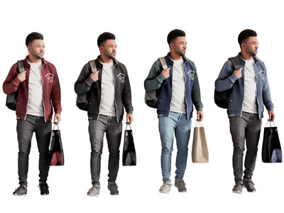 现代背包男人 人物