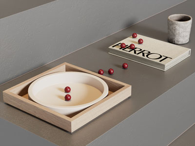 现代木托盘 书本 杯子摆件组合