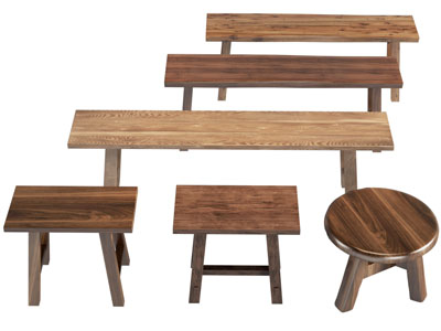 现代长方形实木凳子 圆形坐凳