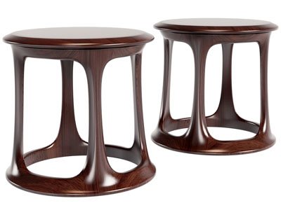 新中式实木圆形凳子