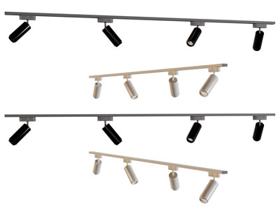 现代轨道可转向磁吸灯 筒灯射灯