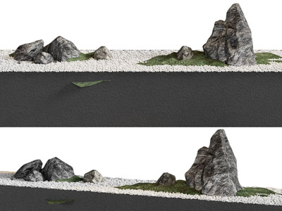 新中式石头 石子景观园艺小品