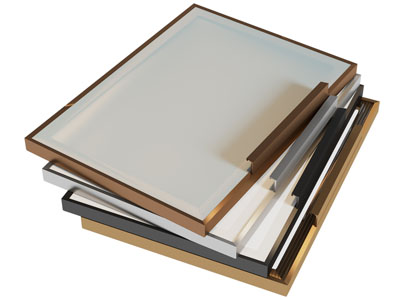 现代定制极简窄边框钢化玻璃柜门 铝框柜门