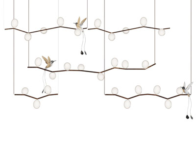 现代树枝小鸟吊灯