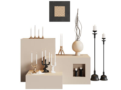 法式烛台 摆件组合