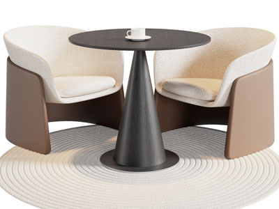 现代休闲椅子 边几