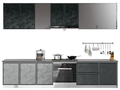 新中式整体橱柜 吊柜