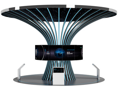 现代科技感装饰柱子 科技树展览