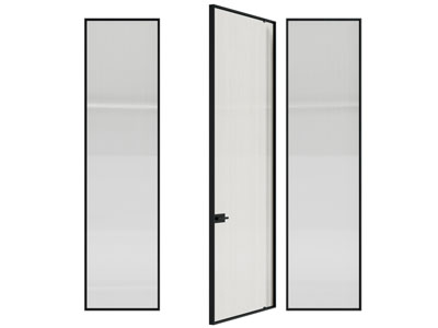 现代玻璃隔断 平开门