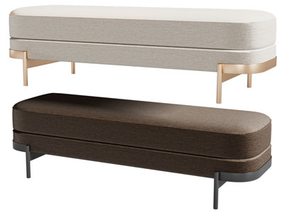 现代长方形床尾凳子