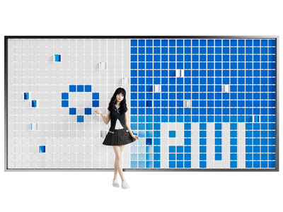 现代互动翻牌墙3d模型 现代互动翻牌墙
