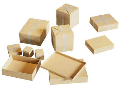 现代牛皮纸包装盒 箱子