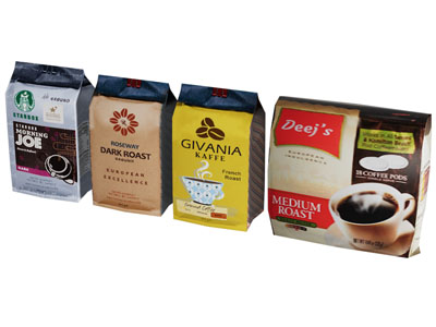 现代袋装咖啡豆