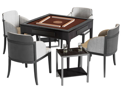 现代方形麻将娱乐桌椅组合