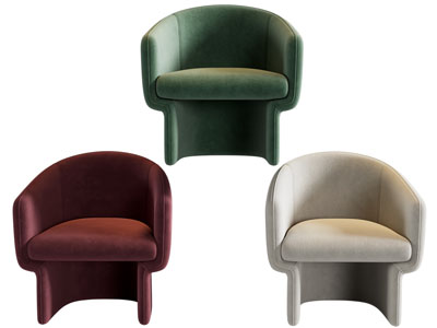 现代布艺单人沙发