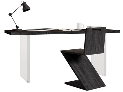 现代书桌椅组合3d模型 现代书桌椅组合