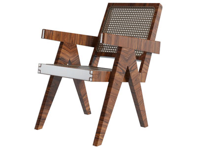 侘寂风木质休闲椅子