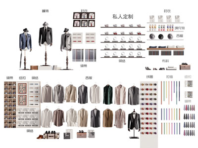 现代私人订制西服 服装模特 衬衣 领带 纽扣 拉链 线圈3d模型 现代私人订制西服 服装模特 衬衣 领带 纽扣 拉链 线圈