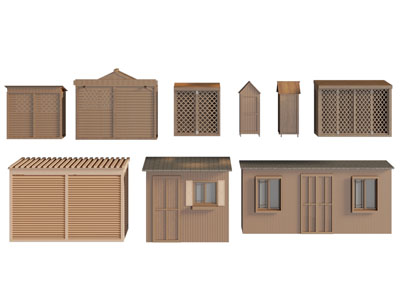 现代庭院设备间 杂物间 空调外机房 储物间