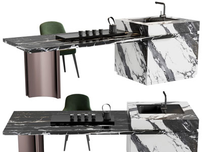 现代吧台餐桌椅组合