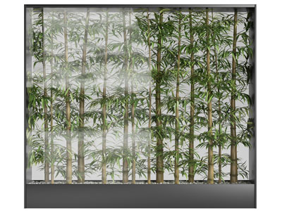 新中式室内竹子绿植景观园艺小品