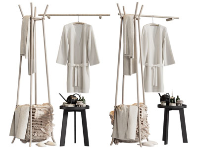 现代浴衣 收纳架 卫浴柜架