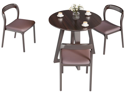 新中式休闲餐桌椅组合