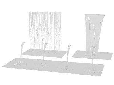 现代瀑布 水流 水景 水柱