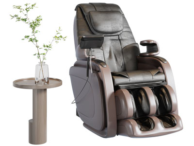现代按摩椅子 休闲椅子 边几