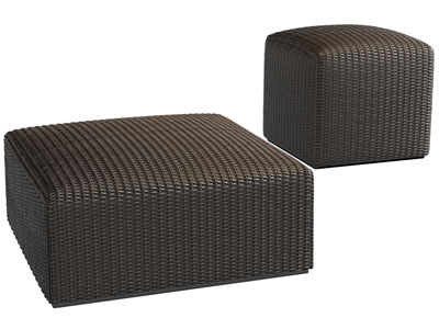 现代方形编织沙发凳子 坐垫